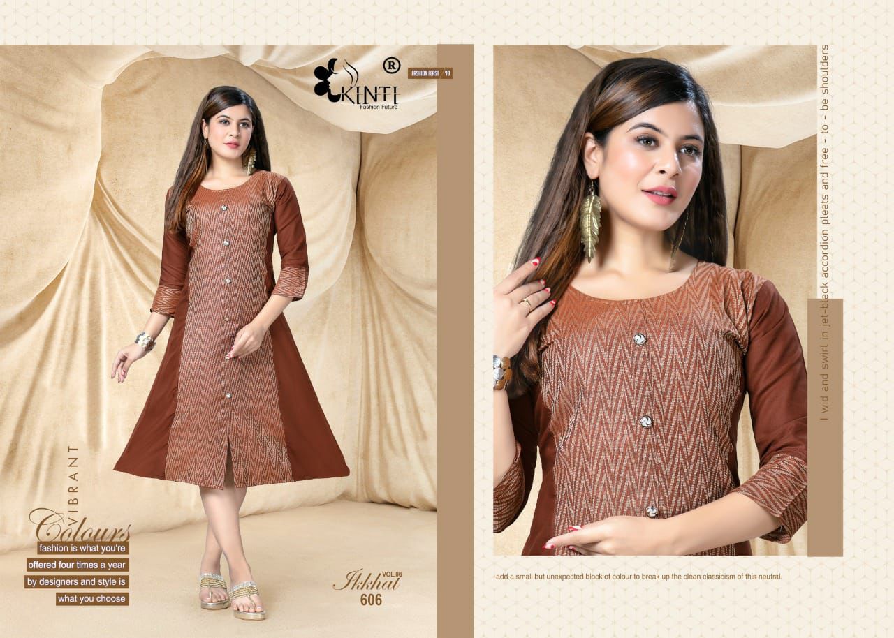 Kinti Ikkat 6 Ethnic Wear Printed Handloom Anarklai Latest Kurti Collection